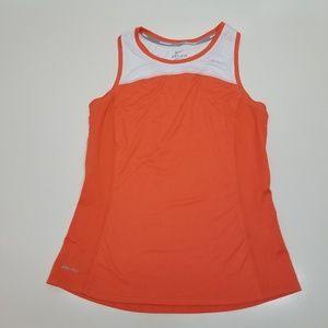 Nike running tank orange racerback size small